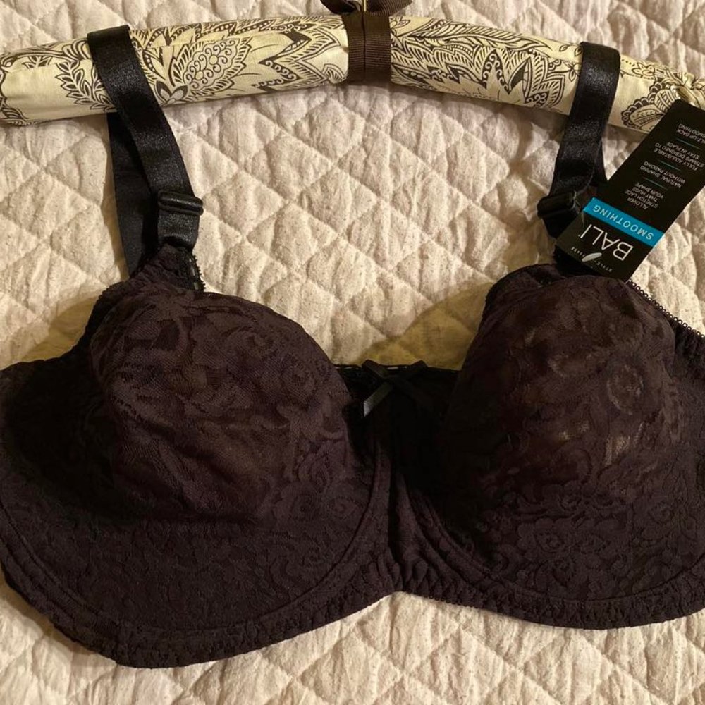 Bali Lace-n-Smooth, Black, Supports and Lifts, 38D